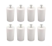 Kit de protección para persiana de ventana de 40 mm, material PP, juego de accesorios de tope de persiana con tornillos de montaje, 8 piezas, color blanco