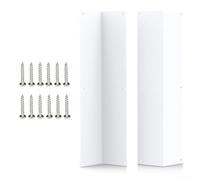Kit de protectores de esquina de vinilo que incluye dos protectores y doce tornillos hechos de aluminio o acero resistente a la intemperie para defensa de pared del hogar al aire libre contra impactos