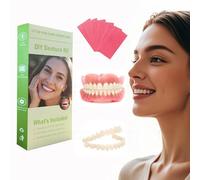 Kit de prótesis de bricolaje, dientes falsos superiores e inferiores con ajuste cómodo para uso diario, solución de reemplazo de emergencia de aspecto natural (tamaño universal) TT05