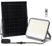 Kit de proyector LED de 200 W CCT 3000/4000/6000 K con sensor y panel solar (IP66)