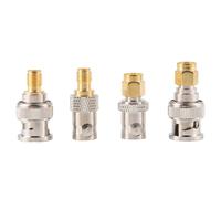 Kit de prueba de adaptador de conector RF BNC a SMA macho (4 piezas)