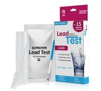 Kit de prueba de agua con plomo - Kit de prueba de agua potable | Kit de prueba de plomo en agua potable con tira de plomo | Pipeta cuentagotas | Pruebas caseras de plomo en agua de la ciudad o de poz