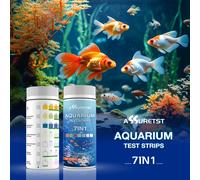 [Kit de Prueba de Agua Multiparámetro] 100 Tiras de Prueba 7 en 1 para Acuarios | Kit de Prueba Multiparámetro para //Estanques: PH, , Nitrato, Cloro, Carbonato