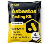 Kit de prueba de amianto, prueba de solo muestra, 72 horas (3 días hábiles) NVLAP resultado de laboratorio con tarifa de prueba de laboratorio incluida. (4 muestras)