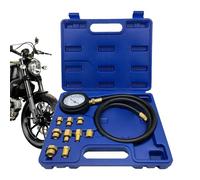 Kit de prueba de compresión del motor, kit de adaptador de probador de compresión | Conjunto de prueba de del motor de | Probador de cilindros automotrices de doble escala, mangueras de lar
