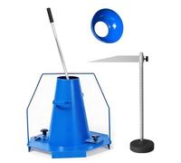 Kit de prueba de cono de asentamiento de hormigón, equipo de acero con varilla de apisonamiento, mango ergonómico, regla, embudo, placa base para pruebas de trabajabilidad