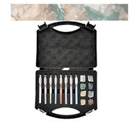 Kit de prueba de dureza Mohs, probador de dureza Mohs, kit de identificación de minerales industriales con caja de almacenamiento, probador de rayado 2-9, for kit de identificación de minerales indust