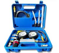 Kit de prueba de fugas de cilindro, motor de gasolina, probador de compresión, doble manómetro, detector de fugas, juego de herramientas para prueba de presión y prueba de fugas con varilla de