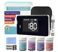 Kit de prueba de hemoglobina, probador, prueba de colesterol, ácido úrico, contiene un total de 40 tiras