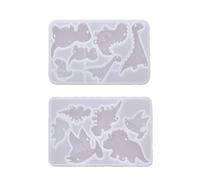 Kit de prueba de moldes de resina epoxi para colgar en forma de campanillas de viento de dinosaurio, adornos colgantes de silicona, decoración del hogar, herramienta de fundición