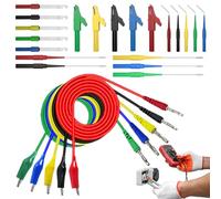 Kit De Prueba De Multímetro - 25pcs Prueba Multímetro Eléctrico Lead | Clip De Multi- | Kit Profesional Con Pinzas De Prueba | Problemas De Perforación De Alambre Para Multímetro | Voltmè