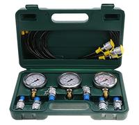 Kit de prueba de presión hidráulica para excavadoras, probador de presión hidráulica con manguera de prueba resistente al calor, manómetro y acoplamiento para el diagnóstico de maq
