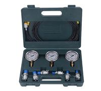 Kit de prueba de presión hidráulica Profesional Portable 3 calibrador 3 Acoplamiento 3 Conjunto de manguera con medición de presión precisa para excavador
