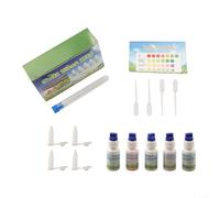 Kit de prueba de suelo, 1 juego de solución líquida de 10 ml para pH (guía NPK), controles rápidos de jardín y gráficos fáciles, kit de prueba de suelo para césped, camas de verduras y macetas