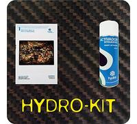 KIT DE PRUEBA PARA HIDROIMPRESIÓN - WATER TRANSFER PRINTING. Fibra de carbono dorada HFC-098 + Activador hidroimpresión 400ml + manual básico