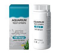 Kit de pruebas de acuario genérico - 6 en 1 Water Testing Kit, 100 unidades Quality Monitor, PH Carbonato Hardness Clorine Analysis, Fish Tank Checker | Aquatic for Home Or Professional Use