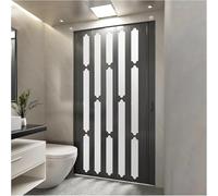 Kit de puerta corredera plegable con vidrio acrílico esmerilado y asas, divisor de habitación que ahorra espacio para una mayor privacidad