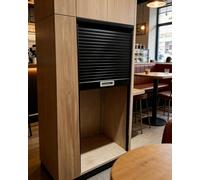 Kit de puerta corrediza de listones flexibles, puerta de armario enrollable que ahorra espacio para cocina y muebles, fácil instalación desplegable