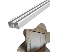 Kit de puerta corrediza dorada para puerta de granero para centro de entretenimiento, juego de rodillos resistentes para evitar la puerta del armario