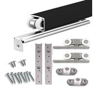 Kit de Puerta corrediza, riel para Puerta corrediza de un Solo Bolsillo, Sistema de riel, Kit de riel para Puerta de Granero móvil, Kit de Gancho para Puerta de Garaje,01
