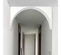 Kit de puerta de arco, esquinas redondeadas prefabricadas, esquinas curvadas universales, cubierta de marco de medio círculo que se puede pintar