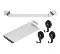 Kit de puerta de grasa trasera para freidoras planas de acero inoxidable 5188, utensilios de barbacoa que ofrecen una gestión eficiente de la grasa