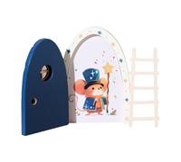 Kit de puerta de hada de madera, diseño de puerta de hadas en miniatura, decoración del hogar para fiestas de Navidad, Acción de Gracias, cumpleaños, dormitorio, oficina, escuela, dormitorio