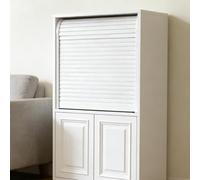 Kit de puerta de persiana enrollable, juego de puerta corredera manual con mango y rieles para soluciones de almacenamiento y muebles