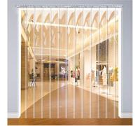 Kit de puerta de vinilo de PVC resistente, entrada de plástico industrial para almacén y sala fría, resistente a los arañazos, 120 x 400 cm, solución duradera de PVC para puerta