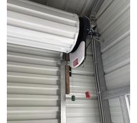 Kit De Puerta Enrollable, Abridor Automático De Puerta Rodante Con 2 Controles Remotos, Protección Contra Sobrecarga Y Detección De Obstáculos, Para Tienda, Garaje, Almacén, Granja O Granero