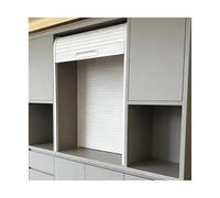 Kit de puerta plegable de acordeón, juego de puerta enrollable retráctil, cierre de armario rodante, varios tamaños (102 x 81 cm)