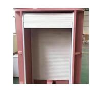 Kit de puerta plegable de acordeón, puerta de persiana enrollable de ABS, persiana manual con tiradores, varios tamaños para armario, armario, autocaravana (33 x 20 in/84 x 50 cm)
