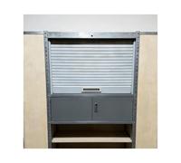 Kit de puerta plegable de acordeón, puerta enrollable con asa, varios tamaños, para armario o caravana (50 x 50 cm)