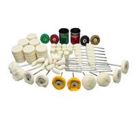 Kit de pulido de 117 piezas para Dremel, rueda de pulido con 2 compuestos de pulido, accesorios de herramientas giratorias, kit de pulido de fieltro de lana para resina, joyas, metal