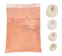 Kit de pulido de vidrio Polvo de óxido de cerio + 4 piezas Ruedas pulidoras de fieltro de lana