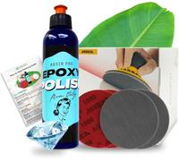 Kit de pulido resina: pasta abrillantadora, discos abrasivos, hojas abrasivas, papeles abrasivos, productos para el pulido específico en el sector plástico y resina.