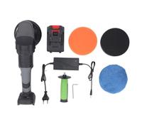 Kit de pulidora de búfer inalámbrica de 21 V con motor sin escobillas - Pulidora orbital de doble acción de 6 pulgadas con velocidad variable de 3000 a 6000 RPM y batería de 3,0