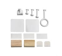 Kit de pulsador de botón de robot de dedo inteligente con 5 cabezales de herramientas intercambiables, control de aplicación ajustable, bloque de búfer estable, cinta fuerte, material ABS, blanco para