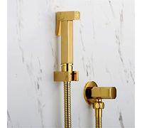 Kit de pulverizador de bidé de mano de alta presión, limpiador de chorro de inodoro dorado y cabezal de ducha para higiene de baño, fácil instalación, spray ajustable ecológico