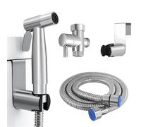 Kit de Pulverizador de Bidé de Mano, Ducha Bidet Acero Inoxidable con 1.5m Manguera, Grifo Portatil para WC Kit, Juego de Ducha de Mano de Bidé para Higiene Personal