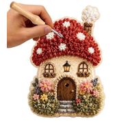 Kit de Punch Needle para Principiantes Set Artesanal Casita En Tela 3D