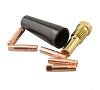 Kit de punta de boquilla de cobre para MIG120 para soldador eléctrico de núcleo de flujo con puntas conductoras de 0,6 mm, 0,8 mm, 0,9 mm, 1,0 mm, 1,2 mm, para modelos MB14AK 100L 100HD 125HD (0,9 mm)
