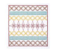 Kit de puntadas Hitomezashi Sashiko estampado por Olympus "Hana Fukin Pionsettia