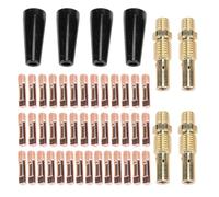 Kit de Puntas de Boquilla sin Gas con Núcleo Fundente, 48 Uds., Puntas de Soldadura MIG de 0.030 Pulgadas, Difusor de Gas para Magnum 100L