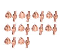 Kit de puntas de electrodos consumibles para cortador de plasma, juego de boquillas de cobre para antorcha de plasma ZHONGHUAN 50 TH50, paquete de 10 piezas, conductor térmico