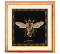 Kit de punto de cruz ""Abeja de miel"" de Thea Gouverneur - Tela Aida negra de 18 hilos - Kit de bordado completo para adultos - Incluye hilos DMC,