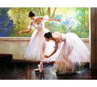 Kit de punto de cruz bordado Bailarina 11CT Patrón impreso popular Kit de punto de cruz para principiantes, kit de bordado avanzado DIY - 40x50cm