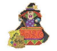 Kit de punto de cruz con cuentas de Halloween de Miranda The Witch, Mill Hill 2015, Trilog a Hocus Pocus MH195201
