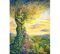 Kit de punto de cruz con sello, patrón impreso de OWN4B Trees Love, 11 quilates, 14.2 x 18.1 pulgadas, kit de bordado (amante)