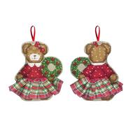 Kit de punto de cruz contado Le Bonheur des Dames "Oso con falda de tartán", 9x1